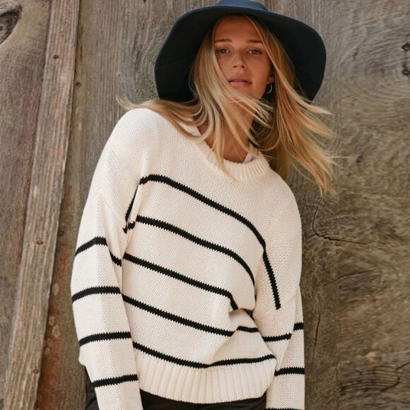 Jenni Kayne Sweaters - JENNI KAYNE Chloe Crewneck 100% Cotton Sweater Size Medium
